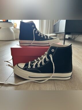 Converse Black and White High Top Sneakers